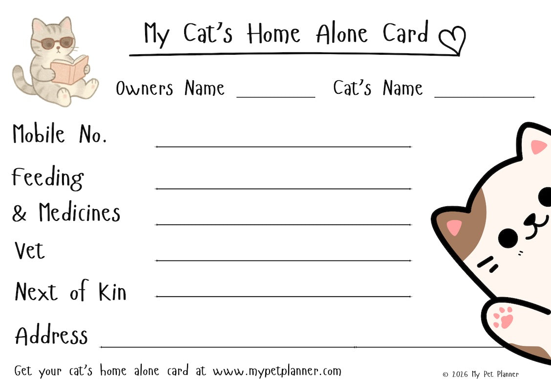 My Cat's Home Alone Card