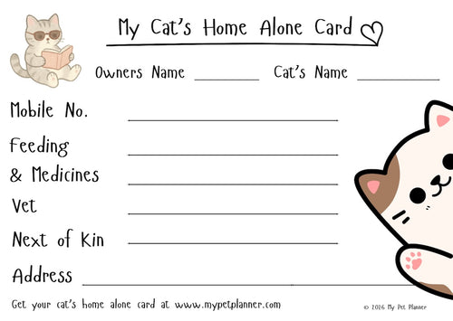 My Cat's Home Alone Card