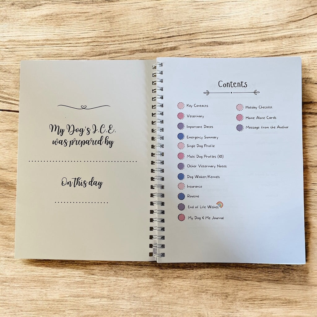 My Dog's I.C.E. Printed Spiral Bound