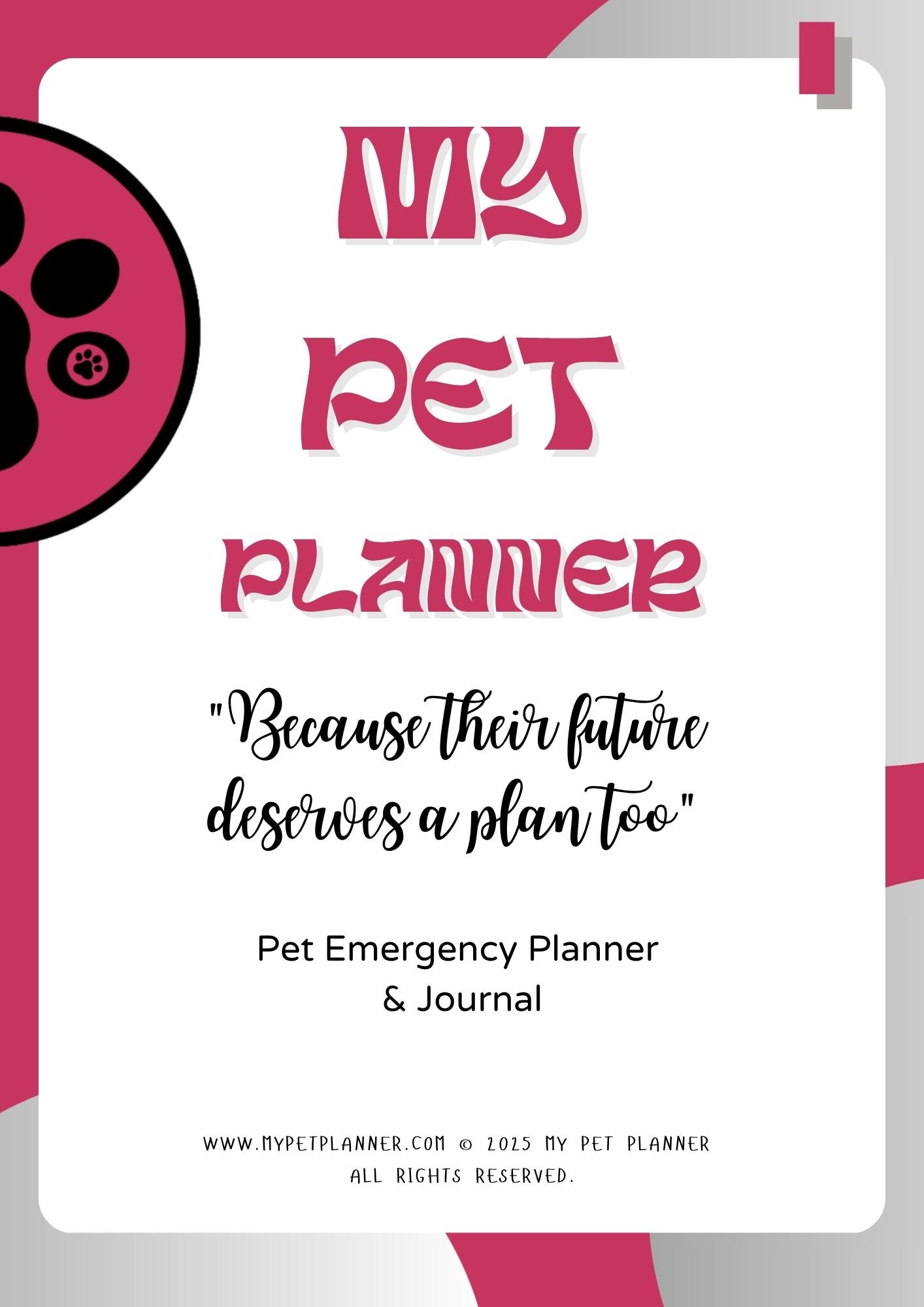 My Pet Planner 2.0 Digital Download (PDF)
