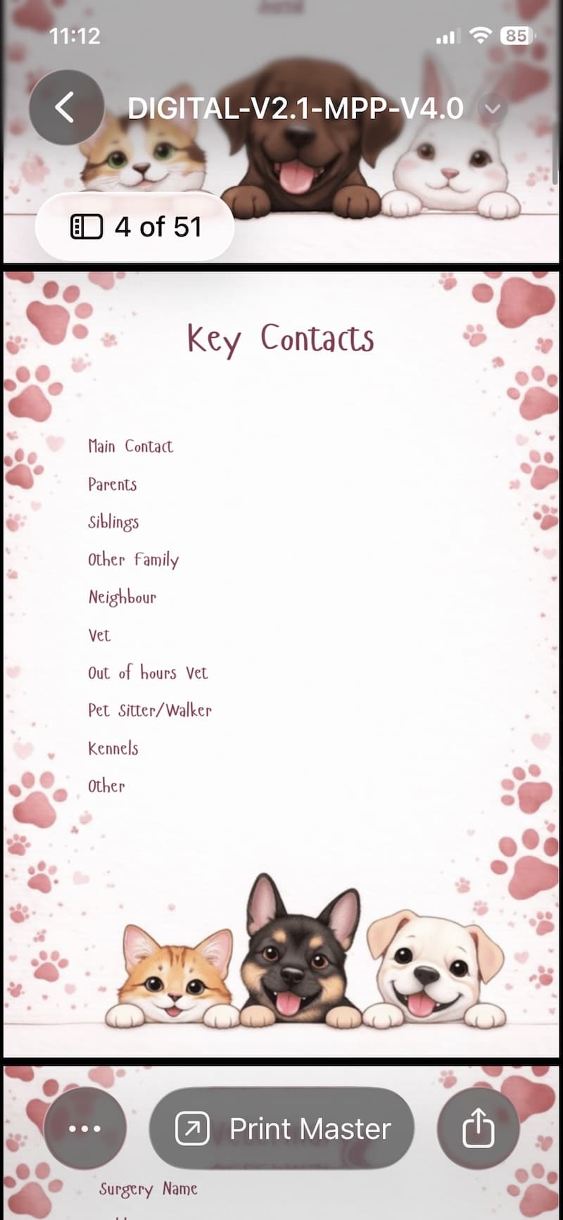 My Pet Planner 2.1 Digital Download (PDF)