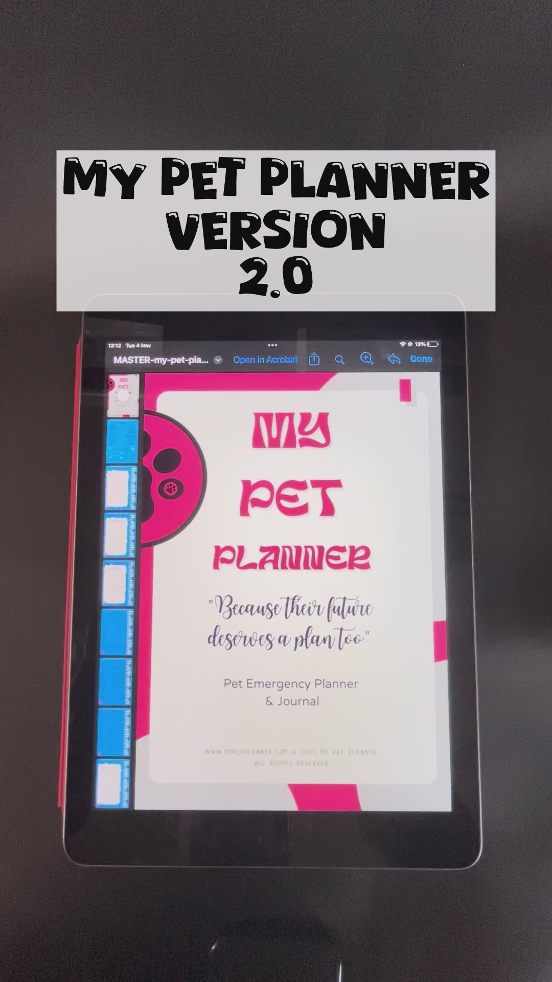 My Pet Planner 2.0 Digital Download (PDF)